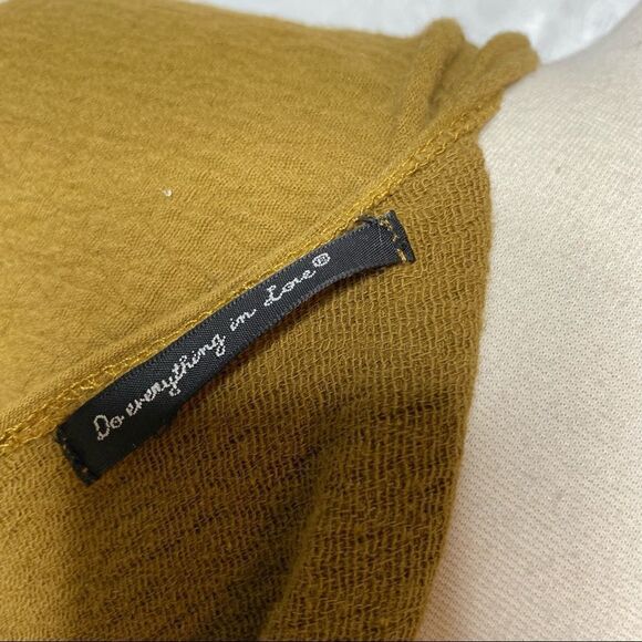 Do Everything In Love Mustard Yellow Open Front Cardigan - Picture 6 of 9